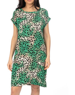 Drop Shoulder Capri Print Dress